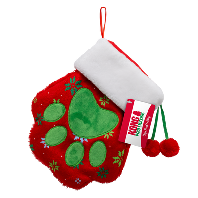 KONG Holiday Stocking Paw Red Large